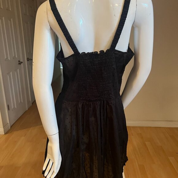 BETSEY JOHNSON INTIMATES EYELET PLEATED FRONT POCKET DRESS SIZE L LARGE - Picture 4 of 6